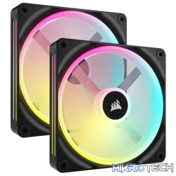 Corsair CO-9051004 QX140 iCUE Link ARGB 140mm PWM 2000 RPM Black Case Fan  Twin Pack